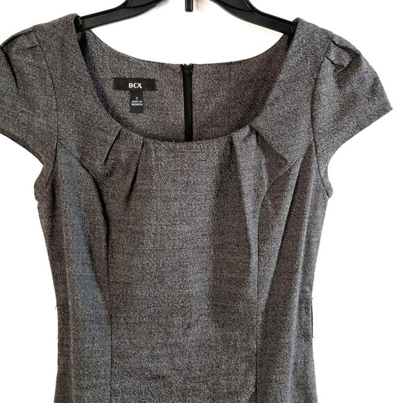 BCX Classic Gray Fitted Dress Juniors Size 7 Career Casual Party No Belt - Picture 4 of 7